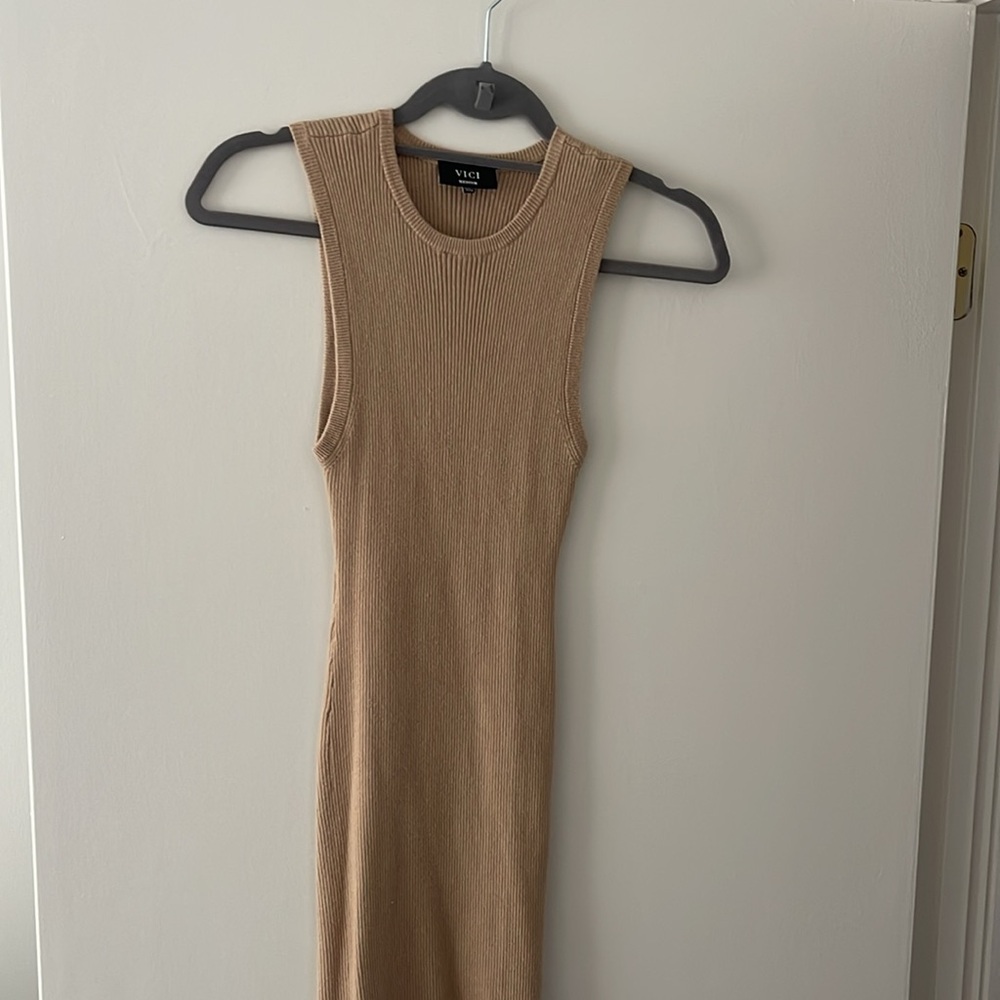 Vici Ribbed Bodycon Midi Dress